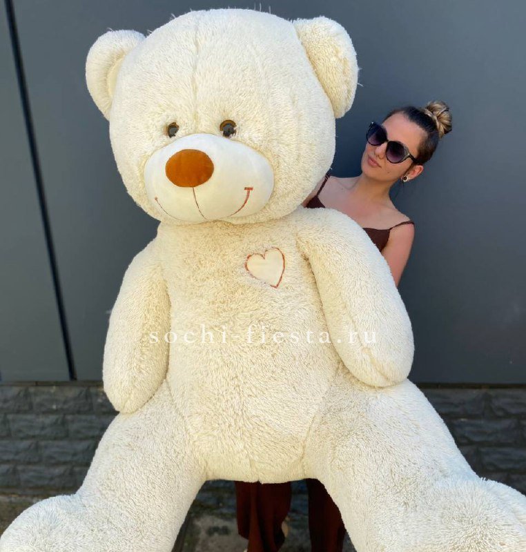 Белый плюшевый мишка XL в Нижнем Новгороде