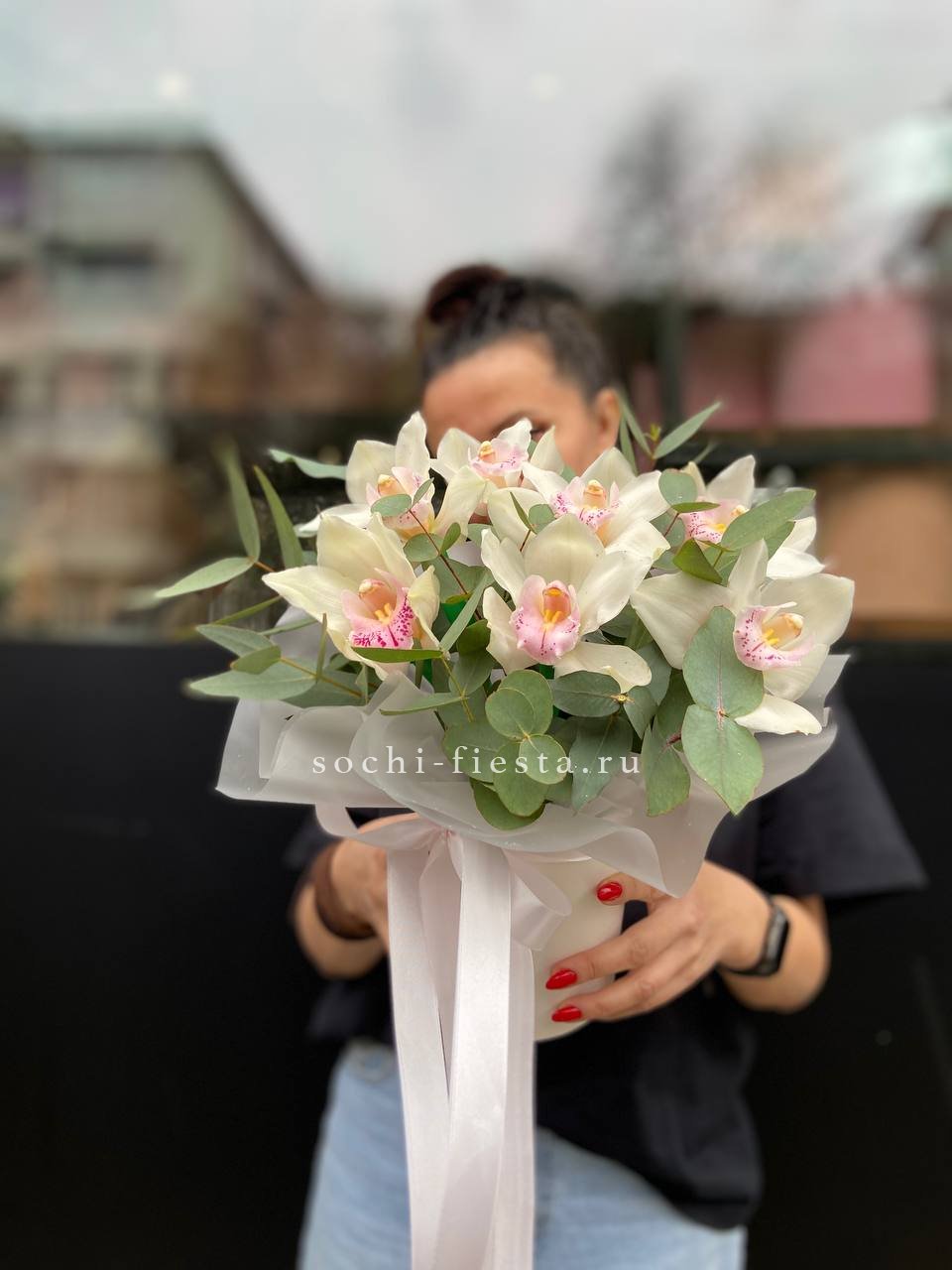 Бокс с орхидеями с доставкой в Нижнем Новгороде