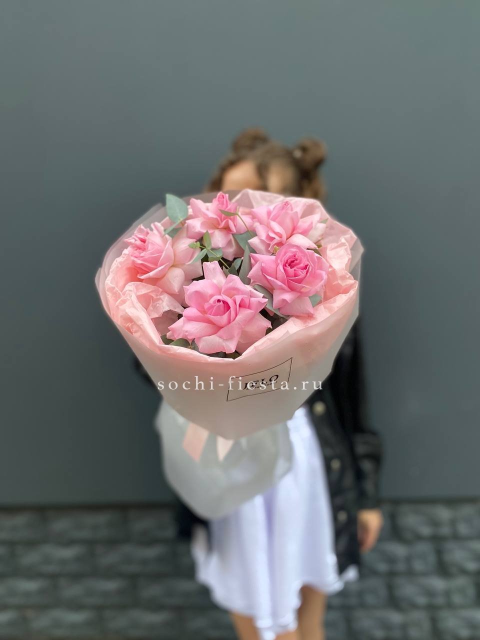 5 французских розовых роз  в Нижнем Новгороде
