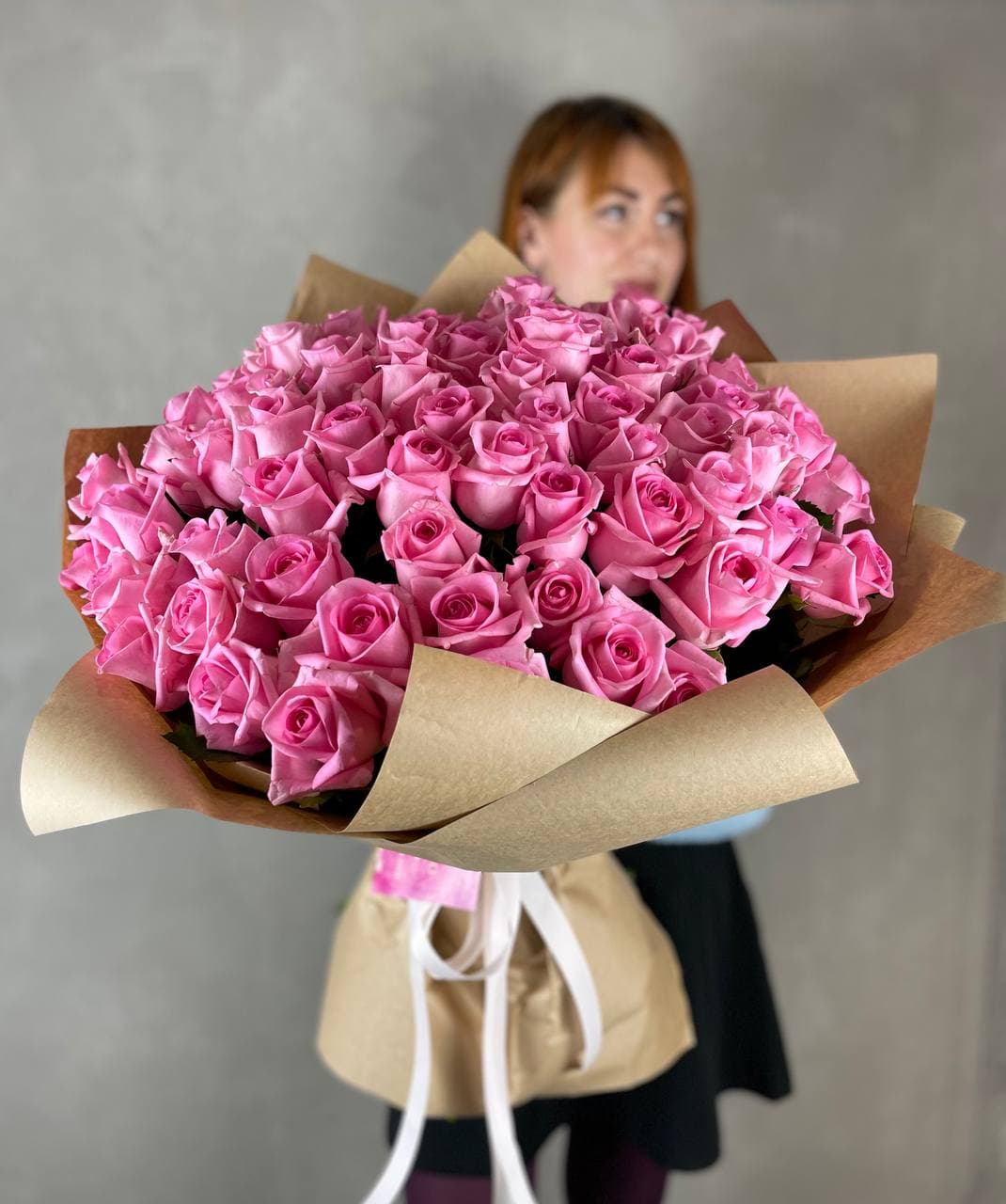 101 розовая роза в Нижнем Новгороде