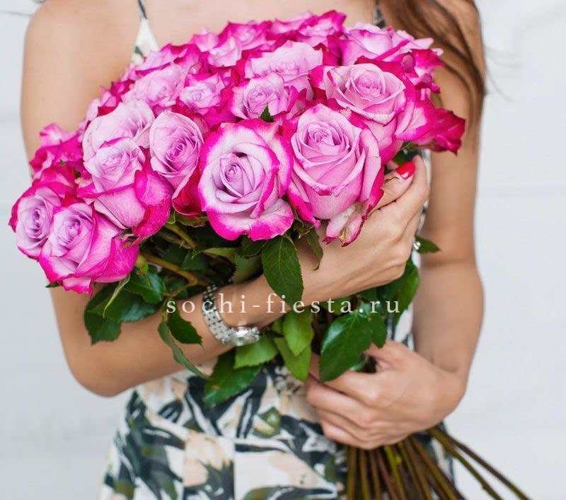 Букет высоких роз Deep purple в Нижнем Новгороде