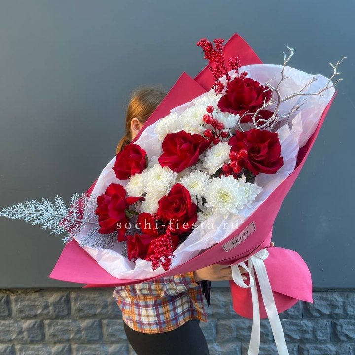 Букет "Яркая зима" в Сириусе