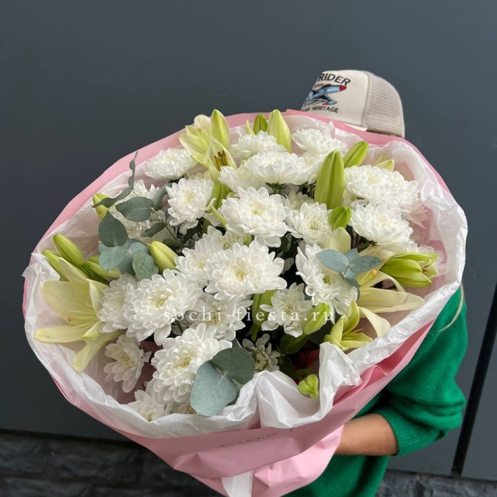  Букет  хризантемы и лилии в Сириусе