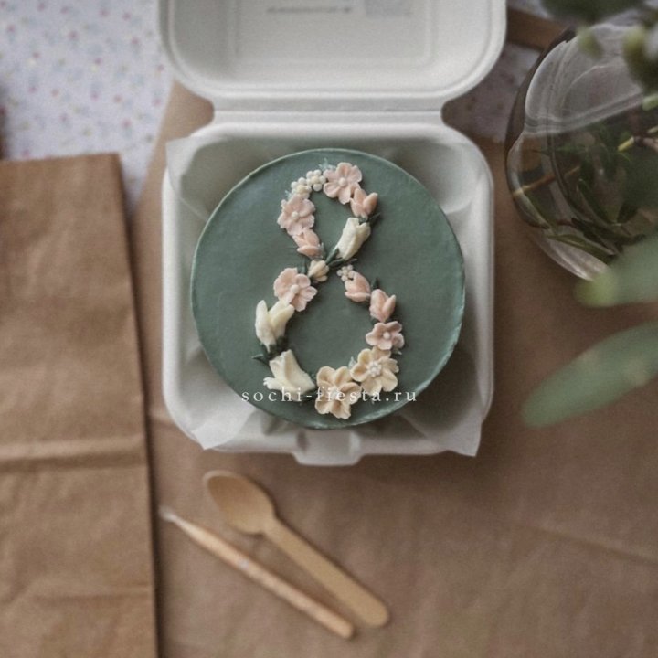 Бенто-торт "8 марта" green  в Сириусе