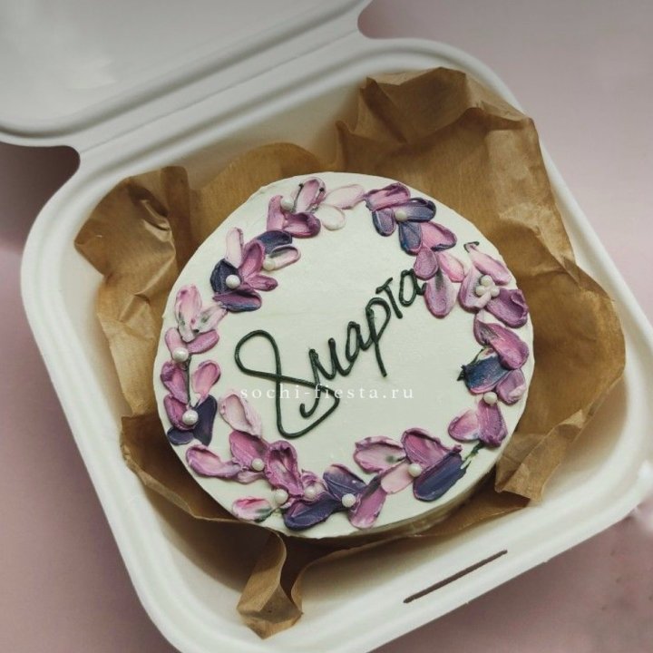 Бенто-торт "8 марта цветы"  в Сириусе