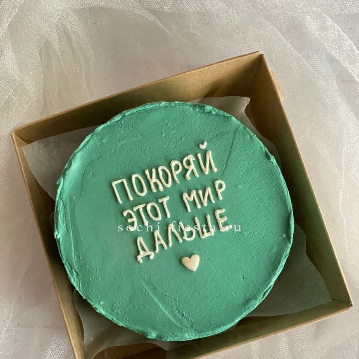 Бенто-торт "Покоряй этот мир" в Сириусе