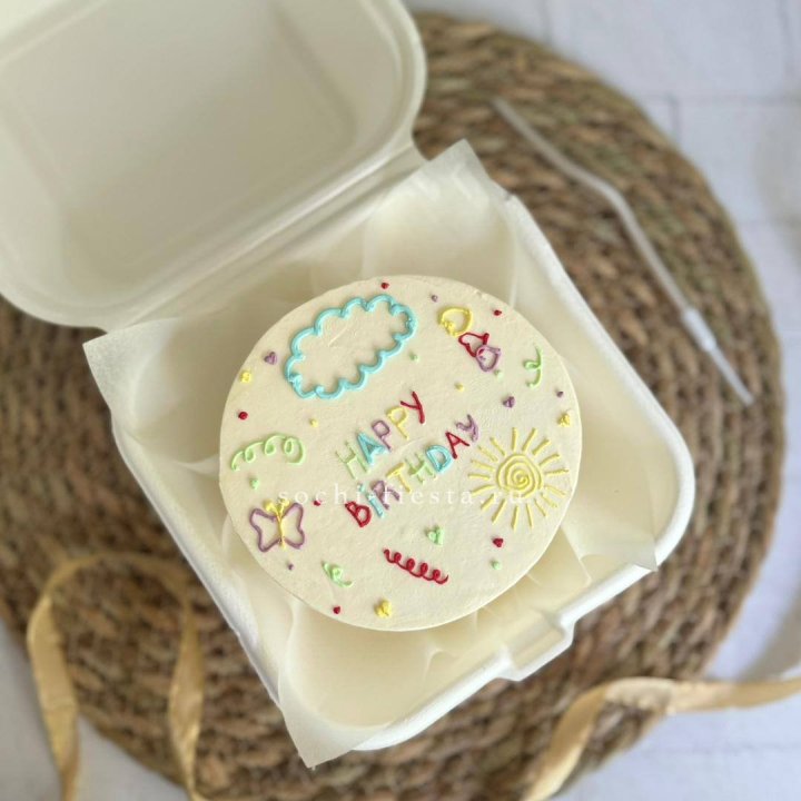 Бенто-торт "С днем рождения!"  с доставкой в Сириусе