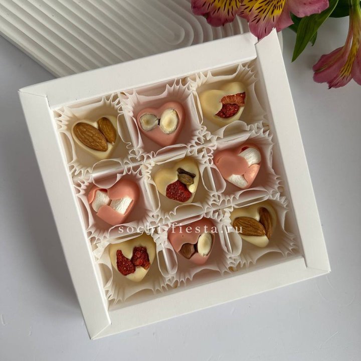 Набор конфет из бельгийского шоколада Сердца в Сириусе
