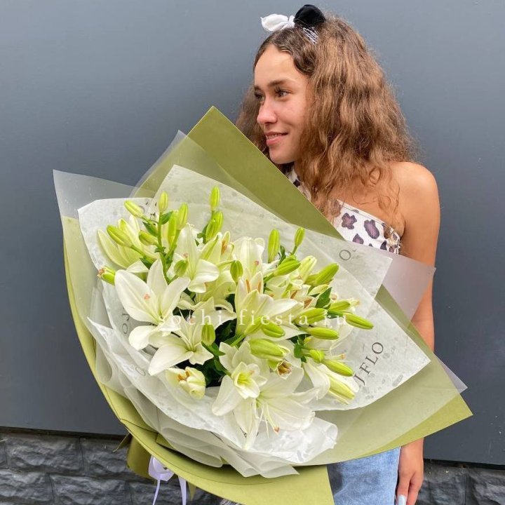 Букет  лилий "Изумруд" в Нижнем Новгороде