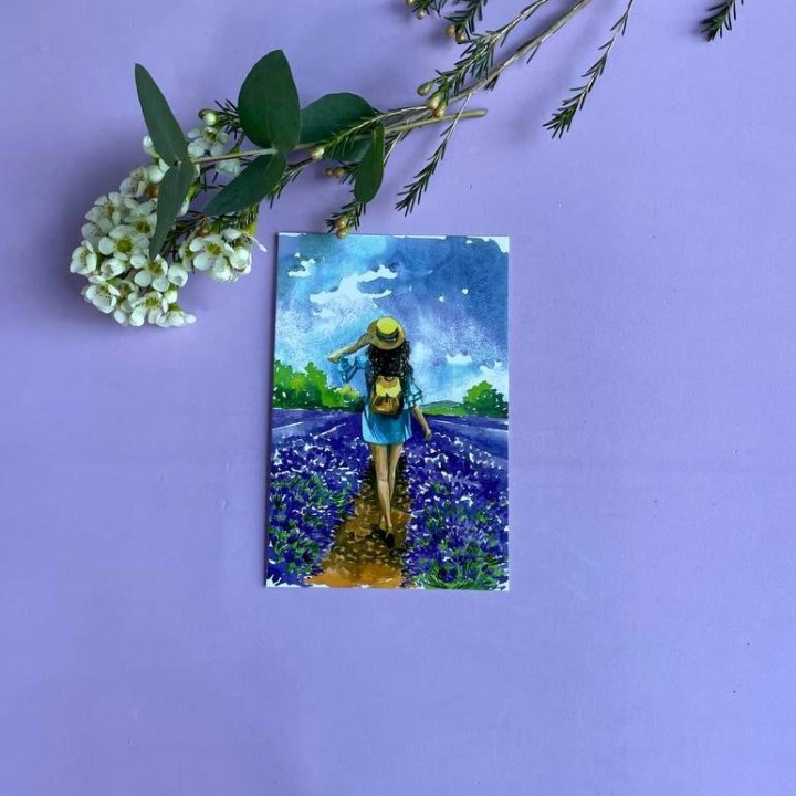 Открытка к букету "Цветочная дорога" в Нижнем Новгороде