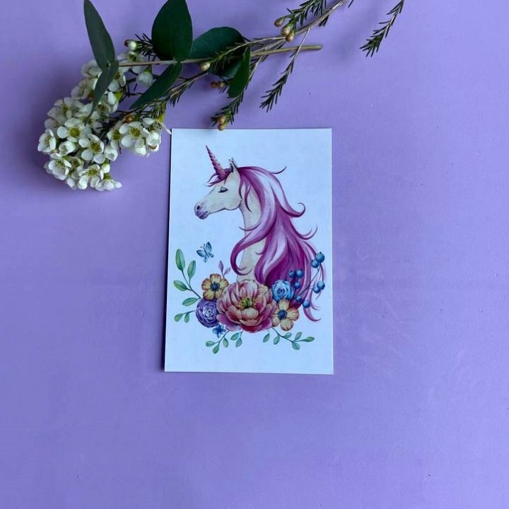 Открытка к букету "Единорог" в Нижнем Новгороде