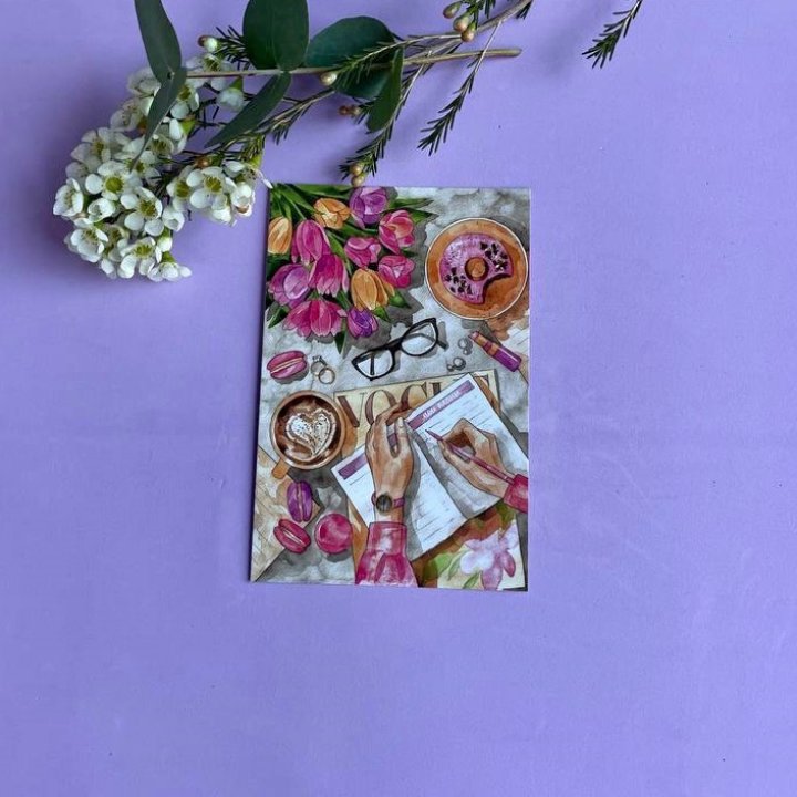 Открытка к букету "Леди на работе" в Нижнем Новгороде