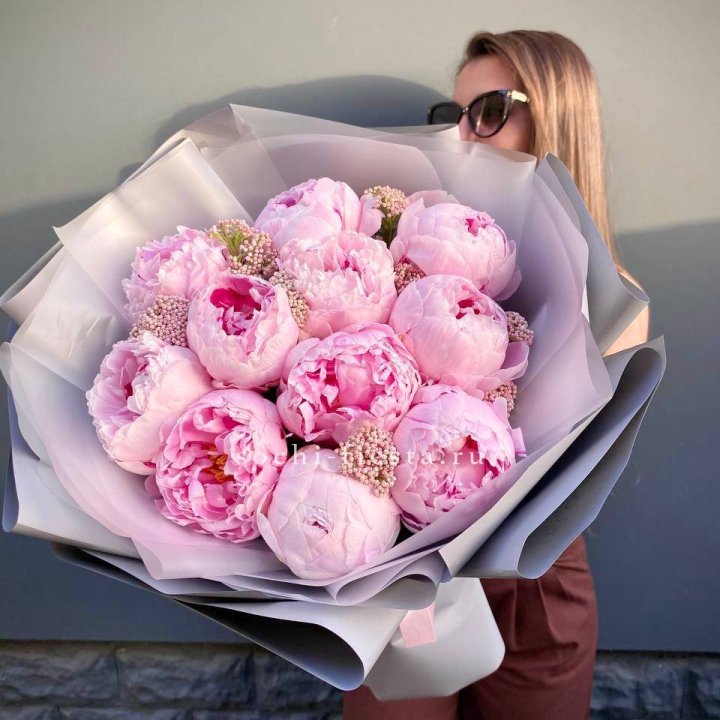 Букет с пионами "Стайл" в Нижнем Новгороде