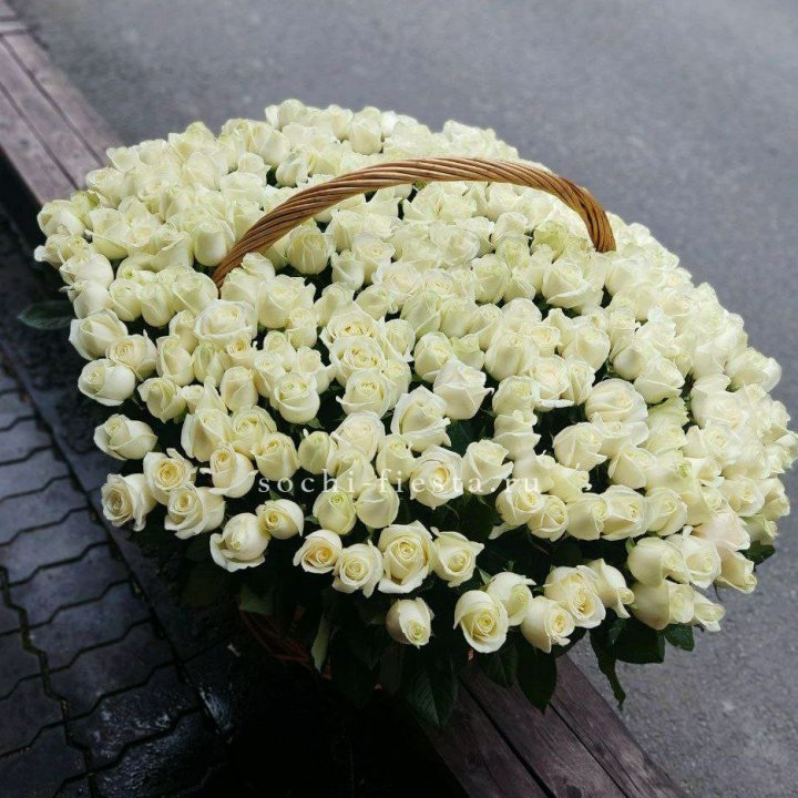 303 розы в корзине в Нижнем Новгороде