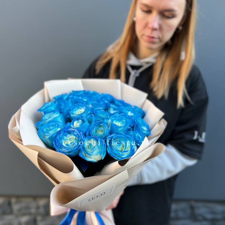 Букет синих роз блю логан в Нижнем Новгороде