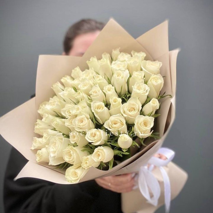 51 белая кенийская роза  в Нижнем Новгороде