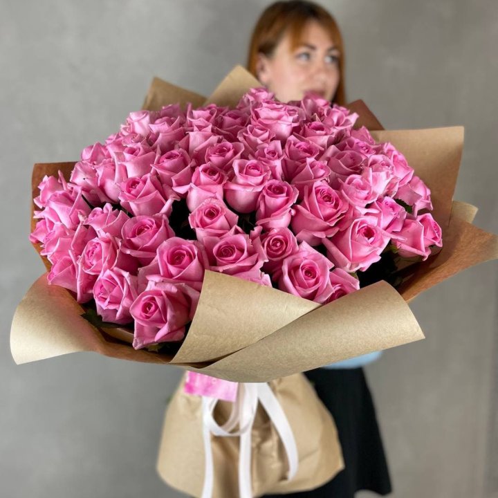 101 розовая роза в Нижнем Новгороде