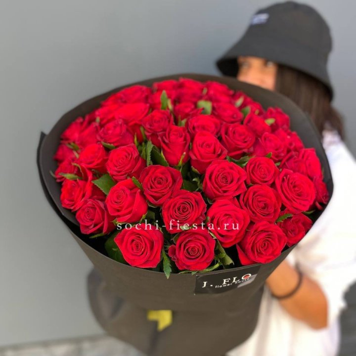 51 роза "Блек" в Нижнем Новгороде