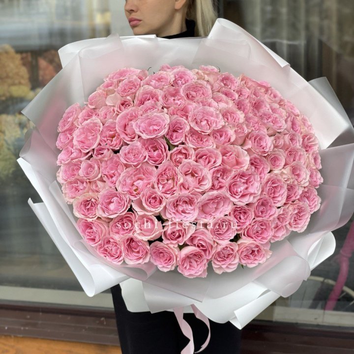 101 нежно-розовая роза в Нижнем Новгороде