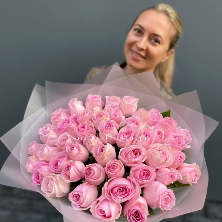 51 розовая роза в Нижнем Новгороде