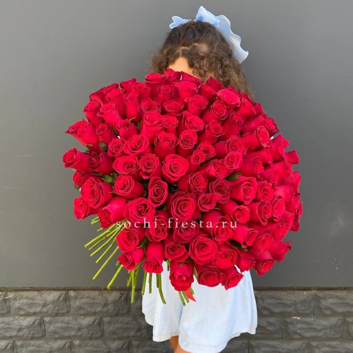 101 красная роза с доставкой в Нижнем Новгороде
