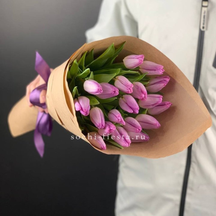 19 розовых  тюльпанов в Нижнем Новгороде